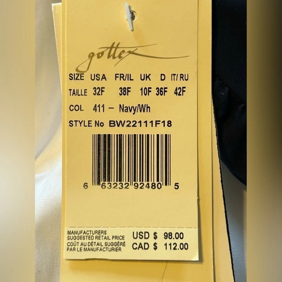 🆕 Profile by Gottex Underwire Tankini Top 32F swimsuit bathing suit - Picture 8 of 10